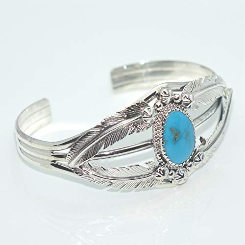 Running Bear Türkis Armreif Silber Indianerschmuck Westernschmuck Indianerarmreif Navajo Bobby Platero Schmuck