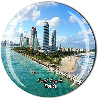 South Beach Miami Beach Florida USA Kühlschrankmagnet Souvenir Geschenk Magnetaufkleber