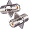 TUOLNK UHF Buchse auf UHF Buchse 4 Loch Flansch Panel Chassis Mount Connector SO239 PL259 Koax Überbrückungskabel Anschluss RF Lötkoaxial Adapter Packung mit 2