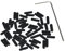 Dopro 100-Pack US #4-40 x5/16 Black Guitar Bridge Saddle Height Adjustment Screws Fits Fender Stratocaster/Telecaster