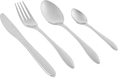 Russell Hobbs RH02221EU7 Cologne Cutlery Set – 16 Piece Tableware Set, 18/10 Stainless Steel Service for 4 People, Dishwasher Safe, Includes Knives/Forks/Spoons/Teaspoons, 50 Year Guarantee