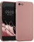 kwmobile Handyhülle kompatibel mit Apple iPhone SE (2022) / iPhone SE (2020) / iPhone 8 / iPhone 7 - Silikon Case - Soft Hülle - Handy Cover in Metallic Rosegold