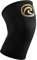 Rehband Ginocchiera in neoprene da 5 mm per sostenere le ginocchia, stabilizzare articolazioni e muscoli, ideale per lo sport e il bodybuilding, colore: oro/nero, taglia: L