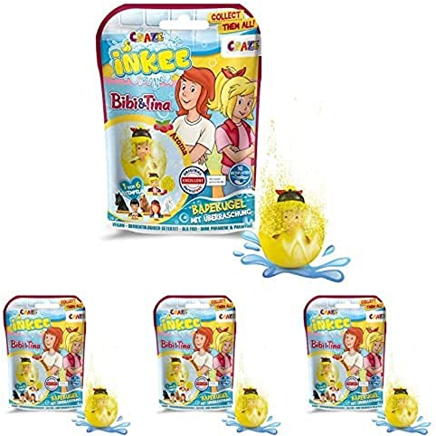 CRAZE Spaßbad Bibi Blocksberg Bibi&Tina INKEE Verhexte Duft Badekugel mit Überraschung BIBI & Tina 12468, bunt, 4er Pack