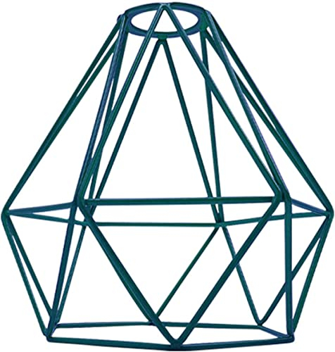 LEDSone Metalldrahtkäfig-Lampenschirm, Vintage-Industrie-Käfig-Kronleuchter-Lampenschirm, Wandleuchte, Decken-Pendelleuchten-Set für Hotel-Boutique-Outlet-Bühne (Blau)