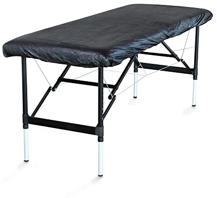 SWAVGO - Liegenbezüge 100 Stück Schwarz - 210 x 90 cm - Unterlagen für Liegen mit Gummizug - Ideal für Krankenhäuser, Praxen, Tattoo Studios UVM. (100)
