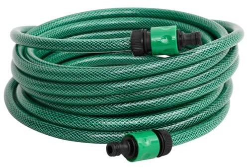 vidaXL Poolschlauch, Schwimmbadschlauch mit Schnellkupplung, Gartenschlauch für Autowaschen Haustier Baden, Wasserschlauch Schlauchrohr, Grün PVC