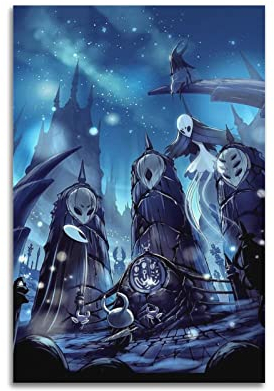 SHUPSY Hollow Knight Color Art Poster Dekorative Malerei Leinwand Wandkunst Wohnzimmer Poster Schlafzimmer Malerei 16x24inch(40x60cm)