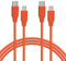 GEEKRIA USB Headphones Charger Cable Compatible with JBL Live 500BT/50BTNC, TUNE 750BTNC/600BTNC, USB-C to Micro-USB Replacement Power Charging Cord (4ft/120cm 2 Pack)