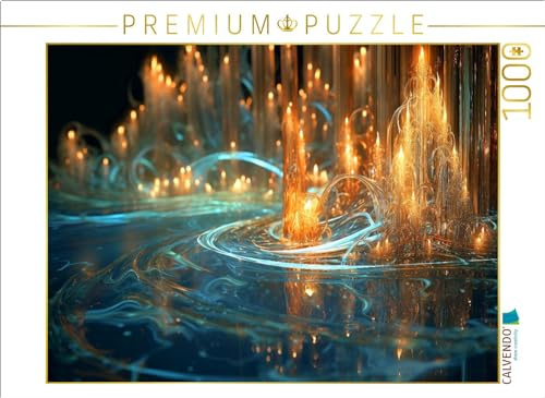 CALVENDO Puzzle Leuchtende Wasserwelt - organische Formen als abstrakte Kunst | 1000 Teile Lege-Größe 64 x 48 cm Foto-Puzzle für glückliche Stunden