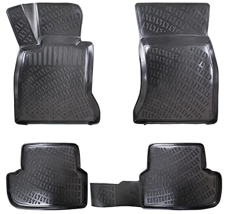 fussmattenprofi.com 3D Gummimatten Set für BMW 5 G30 / G31 Baujahr 2017-2024 | Extra Hoher Rand Allwetter Auto Fussmatten I TPE Geruchlos rutschfest Fußmatten Zubehör