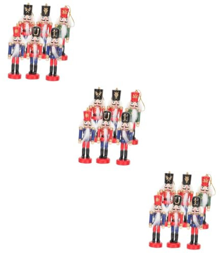 ABOOFAN 18 Pcs Soldat Casse-Noisette Artisanat Décoratif De Casse-Noisette Artisanat De Casse-Noisette Casse-Noix De Noël Ornements Suspendus Casse-Noisette Ornements Casse-Noisette Bois
