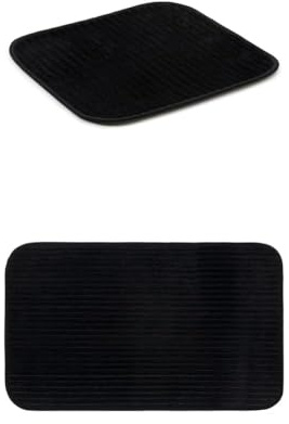 Gözze Badteppich Berlin 2er Set, 50x45 cm + 60x100 cm, Farbe: schwarz