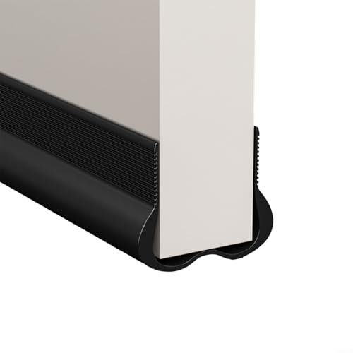 Tira aislante de sonido para puerta para un entorno de vida silencioso y cómodo, fácil instalación (negro)