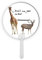 no/no Giraffe hoher Hirsch gegen Kunststoff rund Handventilator Dekorationen Handwerk