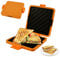 Microwave Toastie Maker,Microwave Toastie Sandwich Maker Silicone Micro Toastie Maker Non-stick,Microwave Toastie Sandwich Maker and Grill Heatwave Technology for Bread Sandwich (Orange)