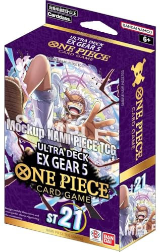 One Piece Card Game Ultra Deck EX Gear 5 ST21 - Starter Deck - Inglés - con tarjeta de felicitación LMS Trading - Pre-ordenar