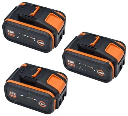 ARPZPPSK Lithium Battery 20V 8.0Ah/6000mAh Lithium Ion Replacement Rechargeable Battery ,Compatible For Worx ,WA3551 WA3553 WX176 WX550 WX386 WX373 WX290 WX800 WU268(8AhX3)