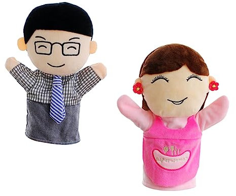 VANZACK 2stücke Interaktive Handpuppen Für Familie Puppen Für Mama Und Papa Fördert Die Vorstellungskraft Geschichtenerzählen Der Familie Für Kindergartenaufführungen Und Kreative