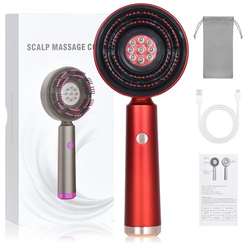 Colexy Kopfmassagegerät Elektrisch, 3-in-1 Kopfhaut Massagebürste mit Kopfmassage Bürste, Hair Oil Applicator, 3 Modi für Kopf Kopfhaut Massage, Haarpflege, SPA, Entspannung, 360° Haar Kopfhautpflege