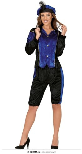 GUIRMA | Blauer Page Damen Kostüm (44-46/XL) - Hemd, Hut und Hose - Kostüme für Partys und Feiern - Ideal für Frauen - Blau