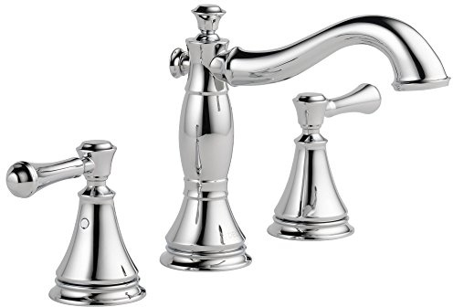 Delta Faucet Cassidy Breite Badezimmer Wasserhahn Chrom Badezimmer Wasserhahn 3 Loch Bad Waschbecken Wasserhahn Metall Ablauf Montage Chrom 3597LF-MPU