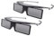 Thomson GX21AB - Occhiali universali a otturatori alternati, per televisori 3D Thomson e TCL, confezione da 2, funzionamento a batteria, modalità gioco, nero