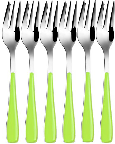 Bugatti mu-057f17 / 6 6 Pezzi Essenza forchette Posate Torte per St. / Acciaio Verde 16 x 20 x 3 cm