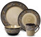 Gourmet Basics 5147986 Alexandria Service de table en grès Marron clair