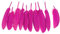 10 Indianerfedern ca. 10-15cm (fuchsia/magenta 183D) // Dekofedern Bastelfedern Masken Federn Schmuckfedern Vogelfedern
