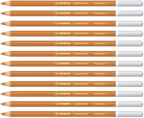 STABILO CarbOthello - Chalk-Pastel Pencil | Pack of 12 - Burnt Ochre