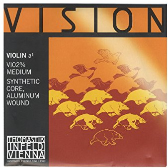 Thomastik Einzelsaite für 3/4 Violine Vision - A-Saite Kunststoffkern, Aluminium umsponnen, mittel