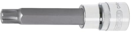 KS Tools 918.1788 1/2 CHROMEplus Bit-Stecknuss RIBE mit Stirnlochbohrung,lang,M14