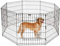 Petmaker Hunde-Laufstall – Faltbarer Laufstall aus Metall mit 8 Paneelen von 61 x 76,2 cm – für drinnen und draußen mit Tür für Hunde, Katzen oder Kleintiere