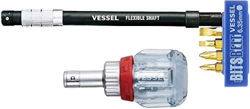 Vessel TD-6700FX-4 Stubby Ratchet Driver (with Flexible Shaft)