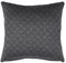 Kissen Sweethome Karo - 40x40cm - mit Karo-Steppnaht-Optik - Rückseite Teddy-Flausch Uni - inklusive Füllung - 100% Polyester - 1 Stück (Anthrazit)