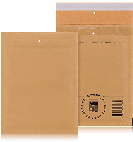 C3 1000 St. Luftpolstertaschen Versandtaschen E-PACK C/3 Braun 170×225 Luftpolsterumschlag