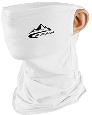 FHEDE Halsgamaschen UPF 50+ UV Sonnenschutz Gesichtsmaske Atmungsaktiver Sturmhaube Sturmhauben Schal für Outdoor Sport (Weiß)