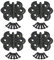 QCAA Butterfly Hinge for Cupboard Door,Matte Black, 4 Pack, Made in Taiwan