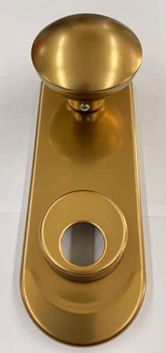 effedielle Kit di apertura ricambio maniglieria (NEW CRETA) per porta blindata sicurezza ATRA-DIERRE finitura BRUNITA F4-mostrina lunga esterna per cilindro europeo con foro defender mm.42-pomo mm.60