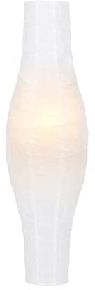 FHU Paralume in Carta, Paralume di Carta, Compatibile con Dudero e Altri Lampade, Paralume di Ricambio per Lampade da Terra, Design Carta, Bianco, Altezza 117 cm