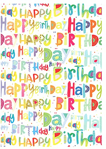 ARKRAFT Geschenkpapier Set 3 Blatt XXL 90 x 65 cm Kunststofffreie Verpackung Papier FSC (18-9094)