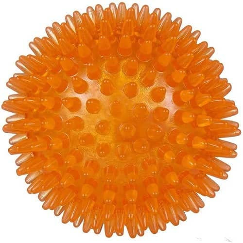 CABLEPELADO Balle pour chiens Hérisson en caoutchouc thermoplastique 6 cm Orange