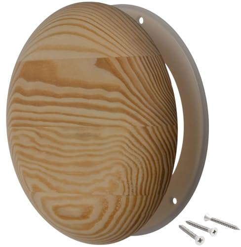 Ø 125mm Holz Anemostat - Abluft Zuluft Tellerventil - Rund Lüftungsventil für Sauna