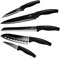 SiliSlick Set di Coltelli da Cucina Colorati Rivestiti in Titanio Set di Coltelli Arcobaleno Acciaio Inossidabile Affilati con Coltelli Cucina, Coltelli Santoku, Pane, Cuoco e Spelucchino con Fodero