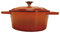 Grillfürst Dutch Oven Sternentöpfchen 1,2 Liter - orangefarbener Gusseisen Bräter mit Henkeln und pflegeleichter Emaillierung, ovaler Schmortopf für Grill und Herd
