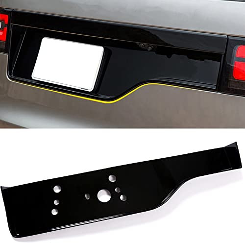 Rear Tail Gate License Plate Cover For Land Rover Discovery 5 LR5 L462 2017-2023 Black
