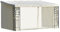 Outsunny Pergola adossable dim. 4L x 3l x 2,7H m pavillon de Jardin Toile Polyester Haute densité moustiquaires crème Structure métal époxy Gris