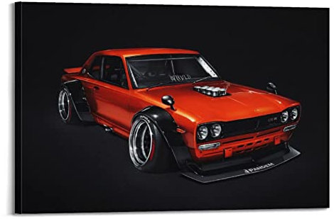 JDM Sportwagen-Poster für Dodge Nascar V8 Powered Drift Skyline, dekoratives Gemälde, Leinwand, Wandposter und Kunstdruck, modernes Familienschlafzimmer-Dekor-Poster, 50 x 75 cm