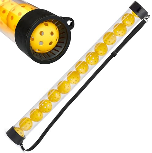 Pickleball Picker Upper Ball Holder, Pickleball Ball Picker Hopper Tube, Pickleball Pickup Tube - Lightweight Pickleball Retriever Collector with Shoulder Strap